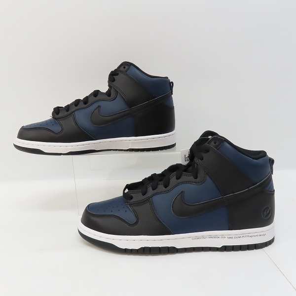 実際に弊社で買取させて頂いた【未使用】NIKE×FRAGMENT DESIGN/ナイキ×フラグメントデザイン DUNK HI/F ダンクハイ ミッドナイトネイビー DJ0383-400/27の画像 3枚目
