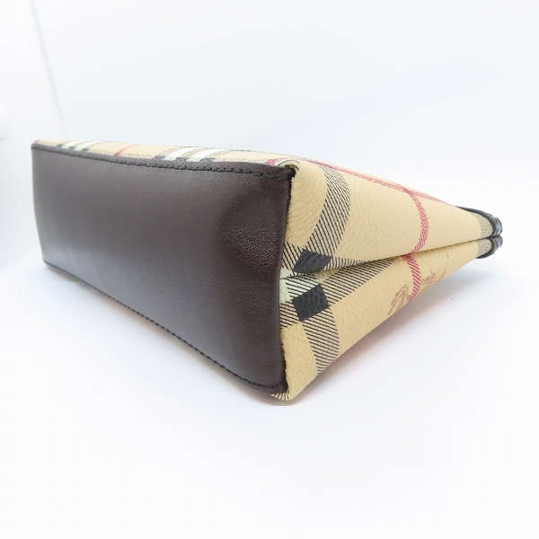 実際に弊社で買取させて頂いたBurberry/バーバリー レザー ノバチェック メイクポーチ 化粧ポーチの画像 2枚目