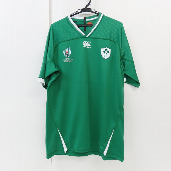 実際に弊社で買取させて頂いたCANTERBURY/カンタベリー 2019 RWC アイルランド代表 レプリカ ホームジャージ VWR39004/XL