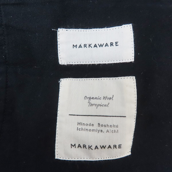 実際に弊社で買取させて頂いたMARKAWARE /マーカウェア ORGANIC WOOL TROPICAL CLASSIC FIT TROUSERS A21A-03PT02C/3の画像 4枚目