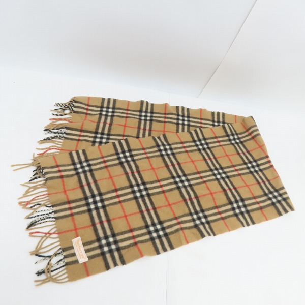 実際に弊社で買取させて頂いたBurberrys/バーバリーズ ノバチェック カシミヤ マフラーの画像 1枚目