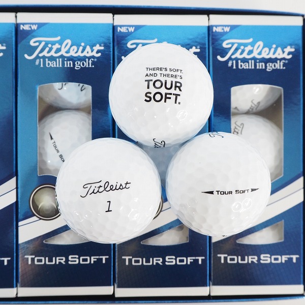 実際に弊社で買取させて頂いた【未使用】Titleist/タイトリスト TOUR SOFT ゴルフボール ホワイト 1ダースの画像 2枚目