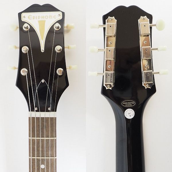 実際に弊社で買取させて頂いた★【美品】Epiphone/エピフォン Coronet Ebony コロネット復刻モデル  ソリッド エレキギターの画像 2枚目