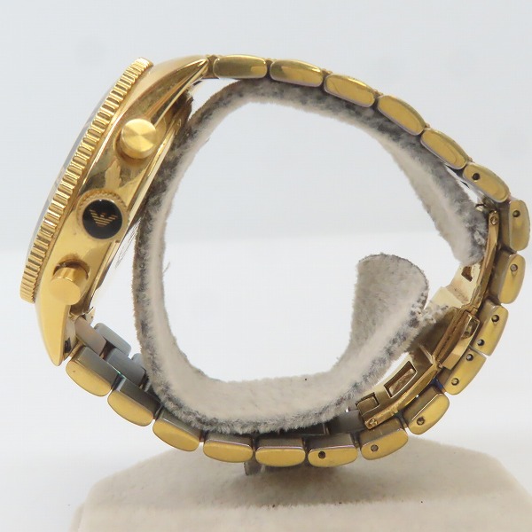 実際に弊社で買取させて頂いたEMPORIO ARMANI/エンポリオアルマーニ  デイト クロノグラフ クォーツ AR-5857 【動作未確認】の画像 1枚目