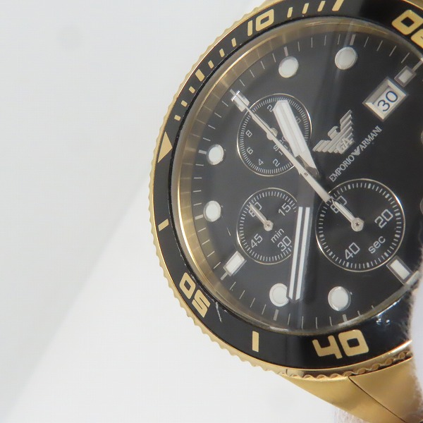 実際に弊社で買取させて頂いたEMPORIO ARMANI/エンポリオアルマーニ  デイト クロノグラフ クォーツ AR-5857 【動作未確認】の画像 5枚目