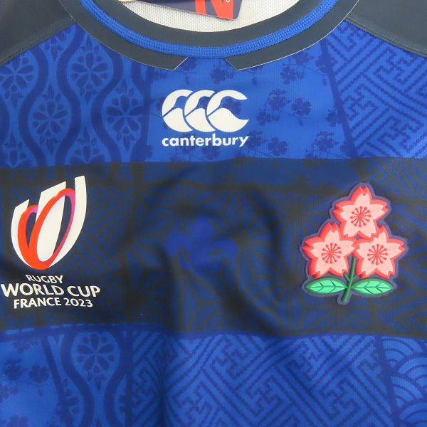 実際に弊社で買取させて頂いた【未使用】カンタベリー ラグビー ジャパンRWC2023/日本代表 レプリカオルタネイトジャージ アウェイ RG33981WC/Mの画像 5枚目