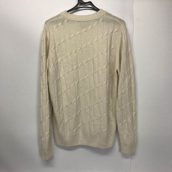 実際に弊社で買取させて頂いたDunhill/ダンヒル カシミヤ100% ケーブル編みクルーネックニット/Lの画像 1枚目