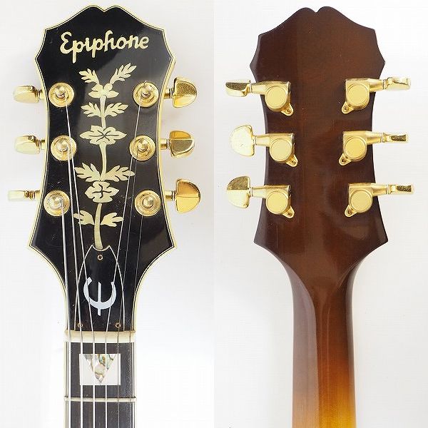 実際に弊社で買取させて頂いた★Epiphone/エピフォン EMPEROR-J フルアコ エレキギター オレンジラベル 日本製 ギグケース付の画像 2枚目