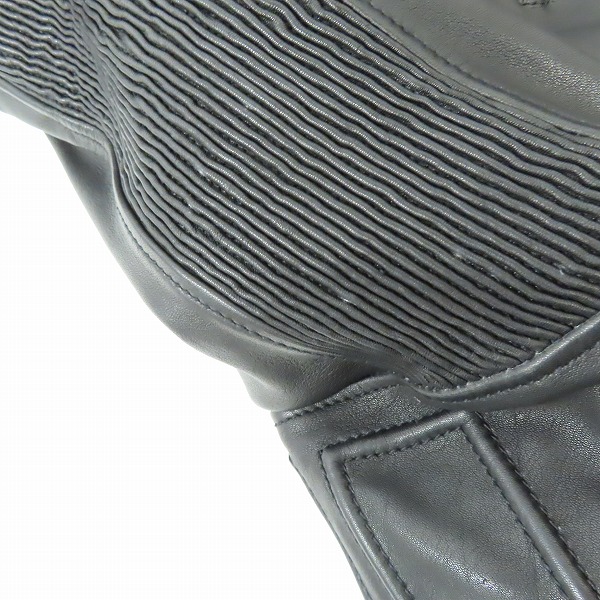 実際に弊社で買取させて頂いたDIESEL/ディーゼル ダブルレザー ライダースジャケット ブラック Lの画像 8枚目