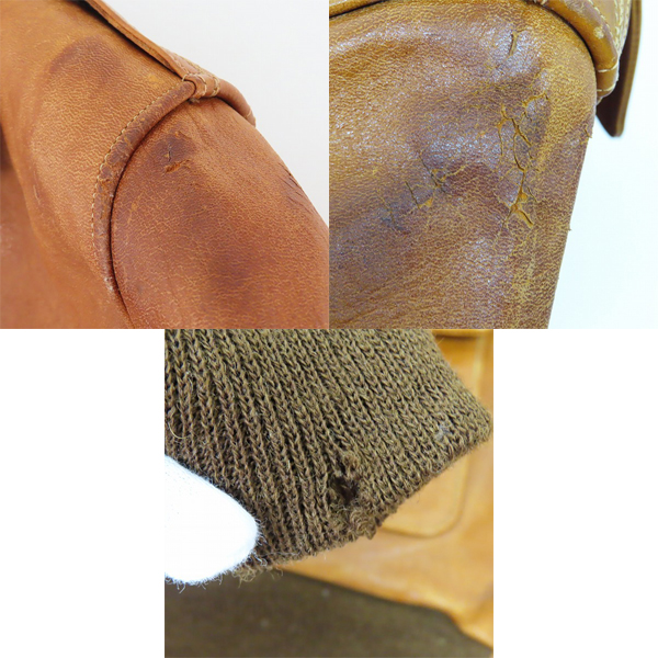 実際に弊社で買取させて頂いたBUZZ RICKSON'S/バズリクソンズ A-2 廃盤品 ペリースポーツウェア レザー フライトジャケット BR80019/34の画像 7枚目