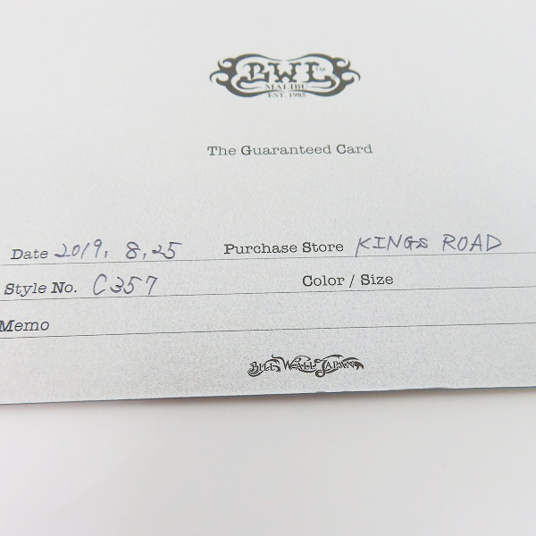 実際に弊社で買取させて頂いた【ギャラ付き】Bill Wall Leather/ビルウォールレザー ホエールテイルチャーム C357の画像 5枚目