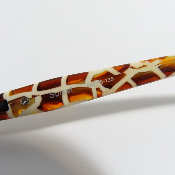 実際に弊社で買取させて頂いたless thanhuman/レスザンヒューマン Suisei スイセイ メガネフレーム アイウェア ブラック×ブラウン系の画像 5枚目