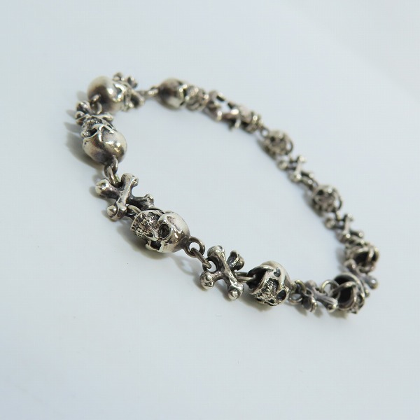 実際に弊社で買取させて頂いたDEAL DESIGN/ディールデザイン スカル/クロス ミクロボーンブレスレット