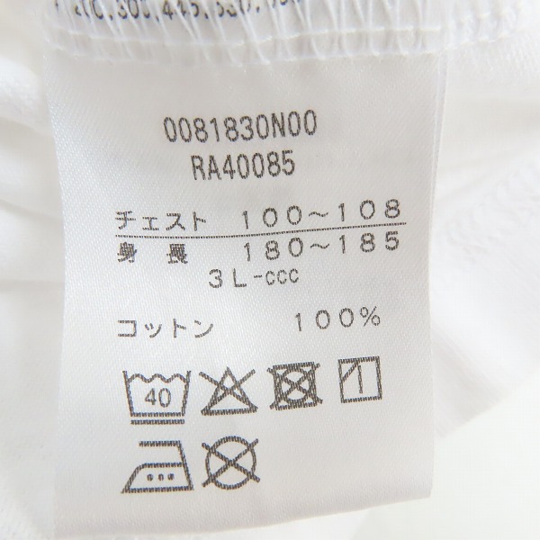 実際に弊社で買取させて頂いたCANTERBURY/カンタベリー ロゴプリント 長袖Tシャツ/RA40085/3Lの画像 3枚目