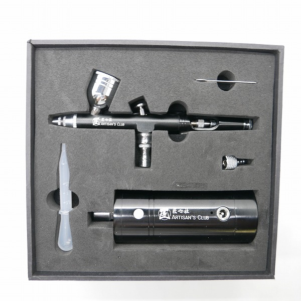 実際に弊社で買取させて頂いた【美品】アオシマ MASTER GEAR 匠心社 ハンディーコンプレッサー ハンドピースセットの画像 2枚目