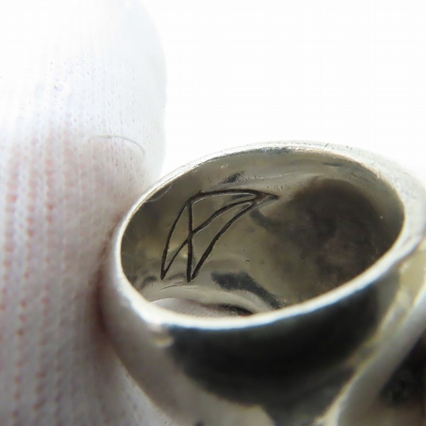 実際に弊社で買取させて頂いたCRAZY PIG/クレイジーピッグ ラージエビルスカルリング/16.5号 の画像 6枚目