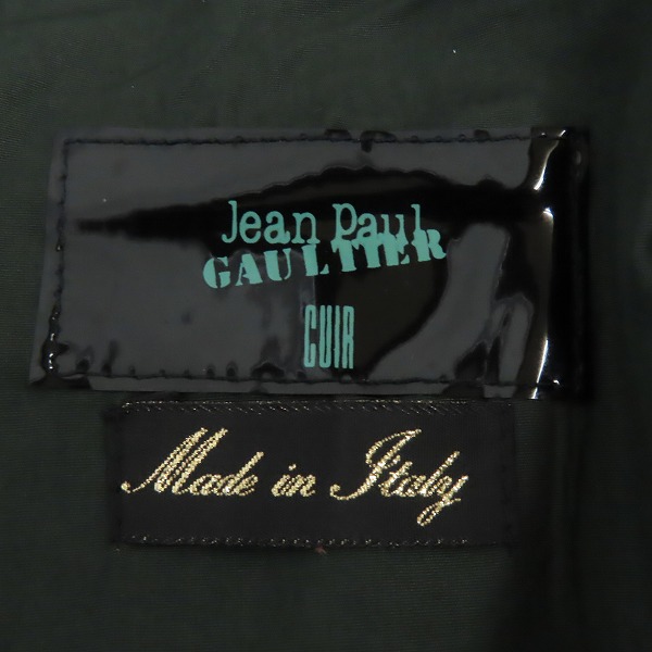 実際に弊社で買取させて頂いたJean Paul GAULTIER CUIR/ジャンポールゴルチエ レザーベスト パッチ刺繍/52の画像 2枚目