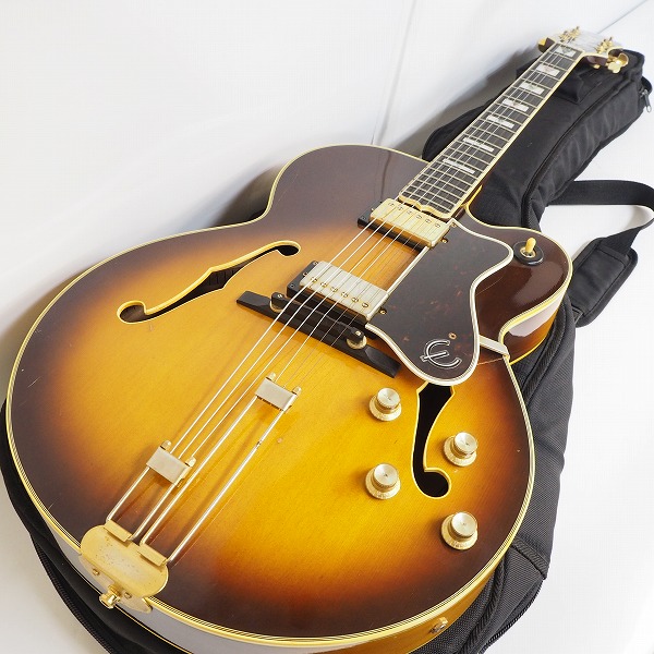 実際に弊社で買取させて頂いた★Epiphone/エピフォン EMPEROR-J フルアコ エレキギター オレンジラベル 日本製 ギグケース付