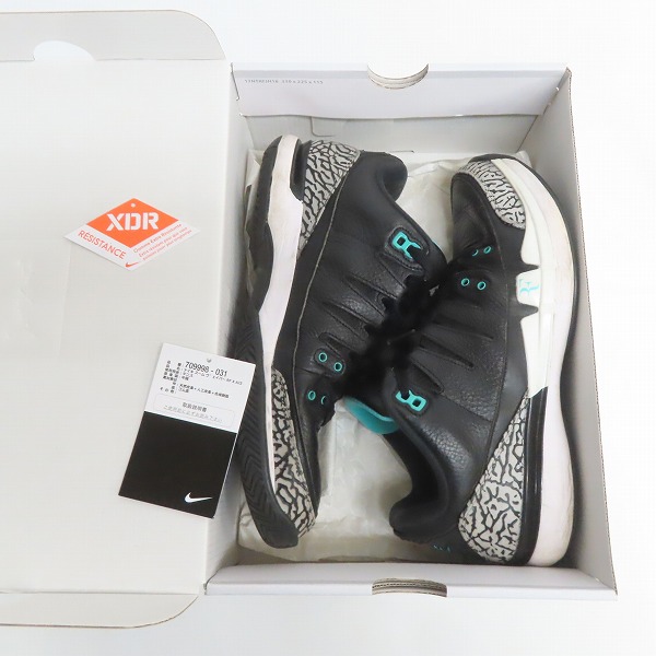 実際に弊社で買取させて頂いたNIKE×ATMOS/ナイキ×アトモス ZOOM VAPOR TOUR AJ3 ELEPHANT ズーム ヴェイパー ツアー AJ3 エレファント 709998-031 27.5の画像 8枚目