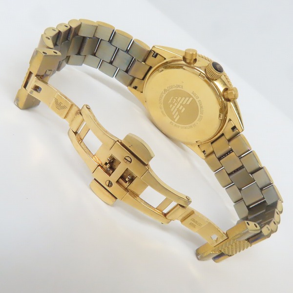 実際に弊社で買取させて頂いたEMPORIO ARMANI/エンポリオアルマーニ  デイト クロノグラフ クォーツ AR-5857 【動作未確認】の画像 3枚目
