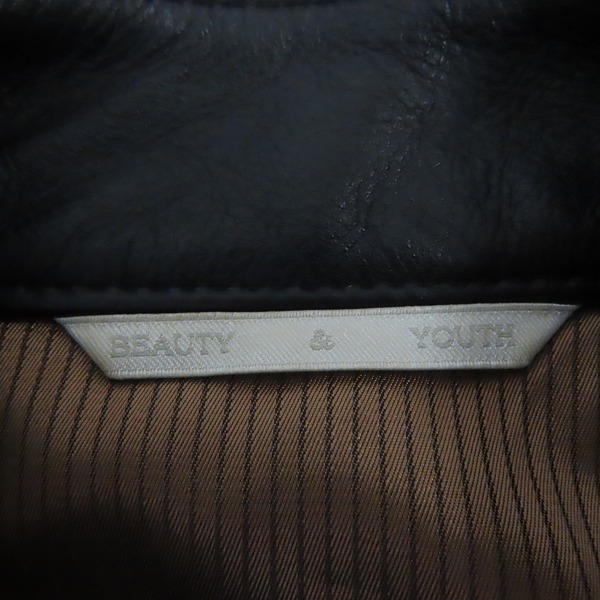 実際に弊社で買取させて頂いたUNITED ARROWS/ユナイテッドアローズ BLUE LABEL/ブルーレーベル 牛革 レザーダブルライダースベスト/Sの画像 2枚目