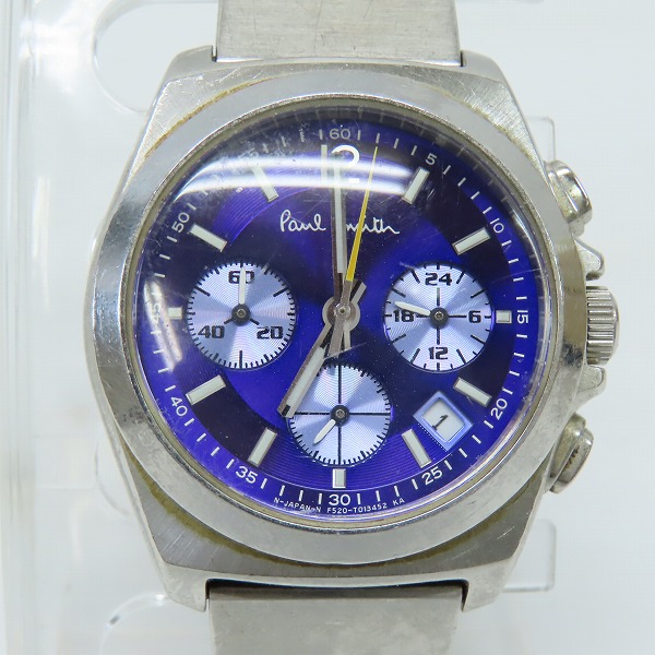 実際に弊社で買取させて頂いたPaul Smith/ポールスミス クロノグラフ 腕時計 F520-T008402【動作未確認】