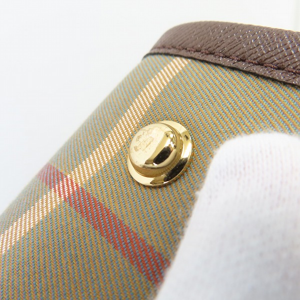 実際に弊社で買取させて頂いたBurberrys/バーバリーズ チェック柄 キャンバス トートバッグの画像 5枚目