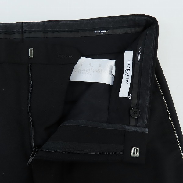 実際に弊社で買取させて頂いた【JPタグ】GIVENCHY/ジバンシィ モヘヤ混/サイドチェーン装飾 ウールトラウザーズパンツ 16F 5258 005/46の画像 6枚目