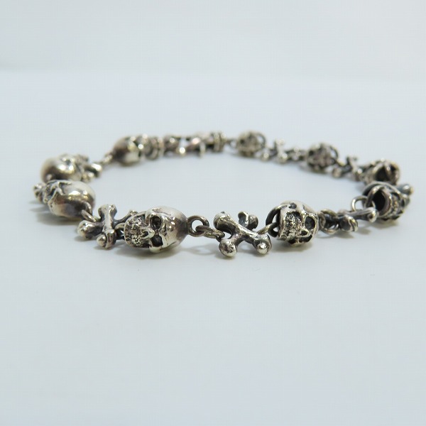 実際に弊社で買取させて頂いたDEAL DESIGN/ディールデザイン スカル/クロス ミクロボーンブレスレットの画像 1枚目