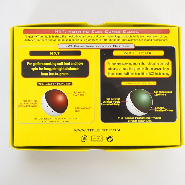 実際に弊社で買取させて頂いた【未使用/オウンネーム】Titleist/タイトリスト NXT TOUR ゴルフボール ホワイト 2ダースの画像 4枚目