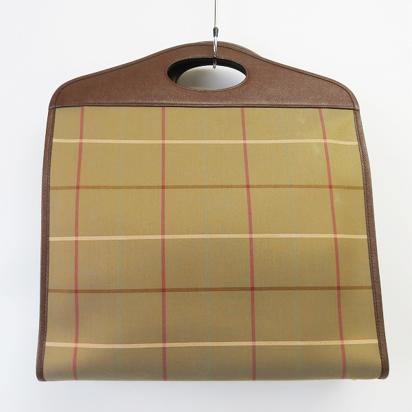 実際に弊社で買取させて頂いたBurberrys/バーバリーズ チェック柄 キャンバス トートバッグの画像 1枚目