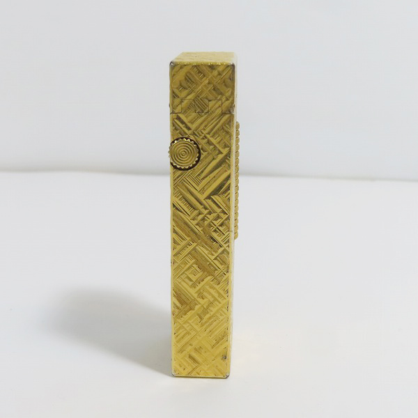 実際に弊社で買取させて頂いたdunhill/ダンヒル ガスライター サイドローラー クロスライン ゴールド の画像 2枚目