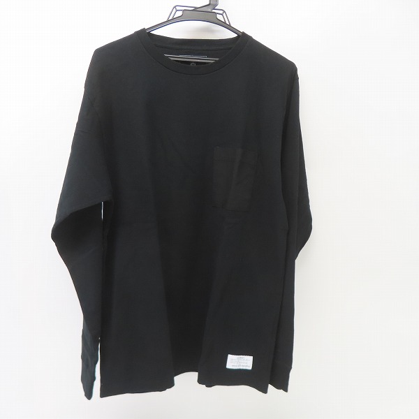 実際に弊社で買取させて頂いたUNIFORM EXPERIMENT/ユニフォームエクスペリメント L/S RIP STOP POCKET TEE/ポケット Tシャツ/長袖 ブラック UE-202067/3