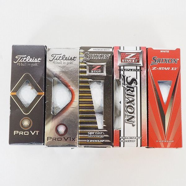 実際に弊社で買取させて頂いた【未使用オウンネーム含】Titleist/タイトリスト PRO V1X・V1 SRIXON/スリクソン Z-STAR XV 他ゴルフボール  計15個