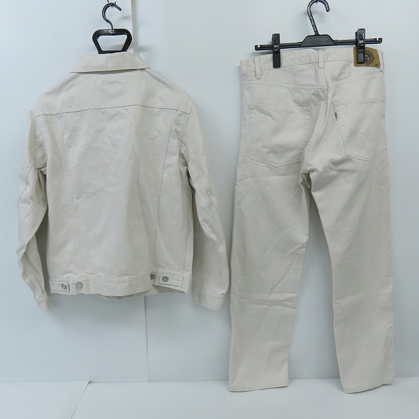 実際に弊社で買取させて頂いたGOOD ENOUGH/グッドイナフ  コットンサテン トラッカー ジャケット/ ワーク パンツ セットアップ LOT.7202/7102の画像 1枚目