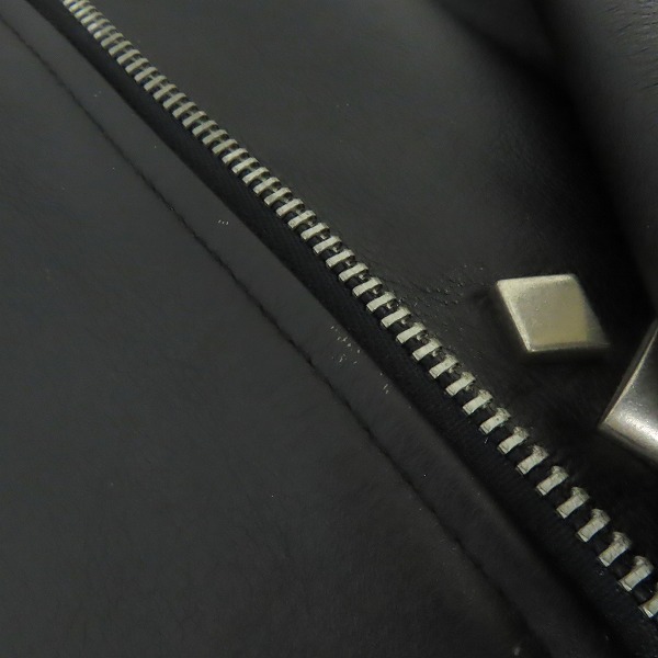 実際に弊社で買取させて頂いたUNITED ARROWS/ユナイテッドアローズ BLUE LABEL/ブルーレーベル 牛革 レザーダブルライダースベスト/Sの画像 5枚目