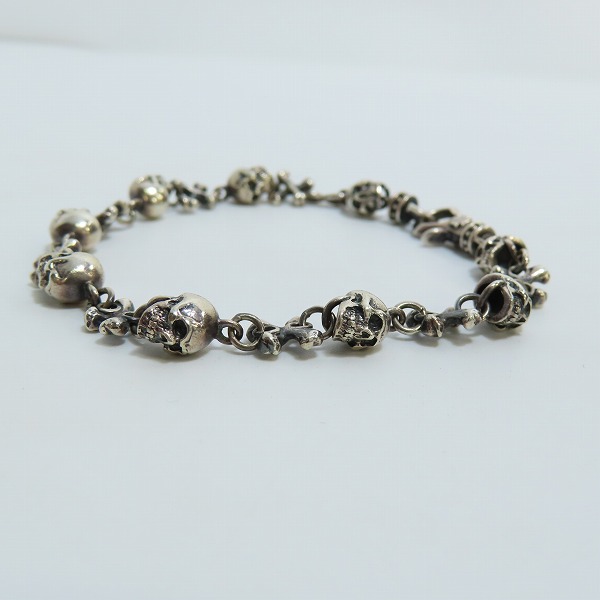 実際に弊社で買取させて頂いたDEAL DESIGN/ディールデザイン スカル/クロス ミクロボーンブレスレットの画像 2枚目