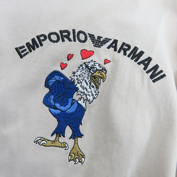 実際に弊社で買取させて頂いたEMPORIO ARMANI/エンポリオアルマーニ イーグルロゴ 刺繍 Tシャツ/半袖/Mの画像 7枚目