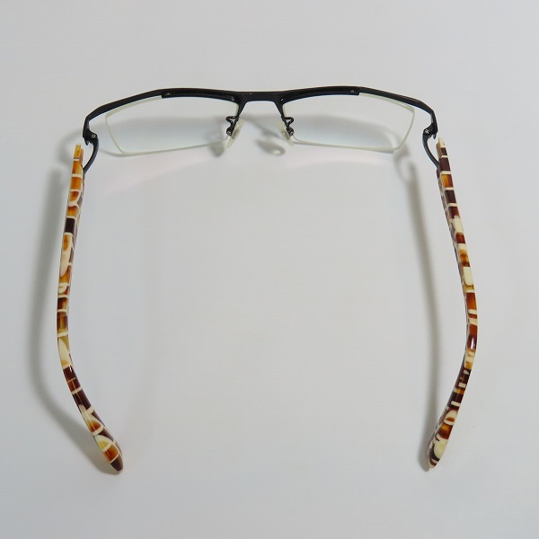実際に弊社で買取させて頂いたless thanhuman/レスザンヒューマン Suisei スイセイ メガネフレーム アイウェア ブラック×ブラウン系の画像 3枚目