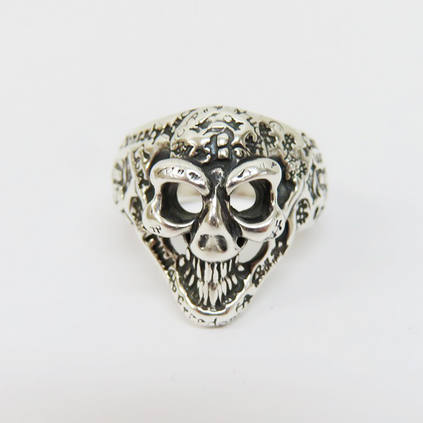 実際に弊社で買取させて頂いたBILL WALL LEATHER/BWL/ビルウォールレザー グッドラックスカル リング 17号の画像 1枚目