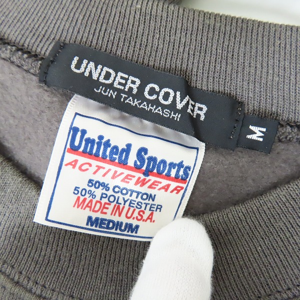 実際に弊社で買取させて頂いたUNDERCOVER/アンダーカバー  Uロゴ UNITED SPORTS社/USA製 スウェット/M の画像 2枚目