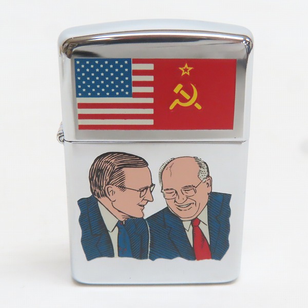 実際に弊社で買取させて頂いたZIPPO/ジッポー マルタ会談 ブッシュ大統領 ゴルバチョフ書記長 1990年製の画像 0枚目