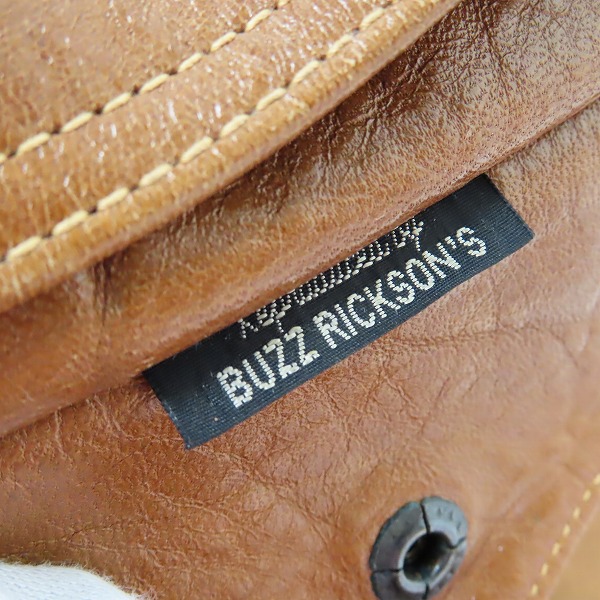 実際に弊社で買取させて頂いたBUZZ RICKSON'S/バズリクソンズ A-2 廃盤品 ペリースポーツウェア レザー フライトジャケット BR80019/34の画像 3枚目