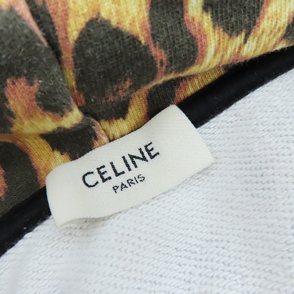 実際に弊社で買取させて頂いた【JPタグ】CELINE/セリーヌ 21SS ロゴプリントデザイン レオパード プルオーバーパーカー/スウェット 2Y321519M/XXLの画像 2枚目