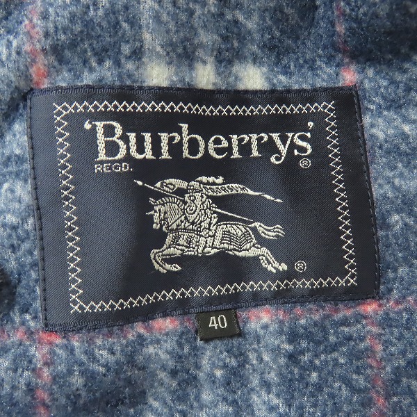 実際に弊社で買取させて頂いたBURBERRYS/バーバリーズ チェック柄 ジャケット 40の画像 2枚目
