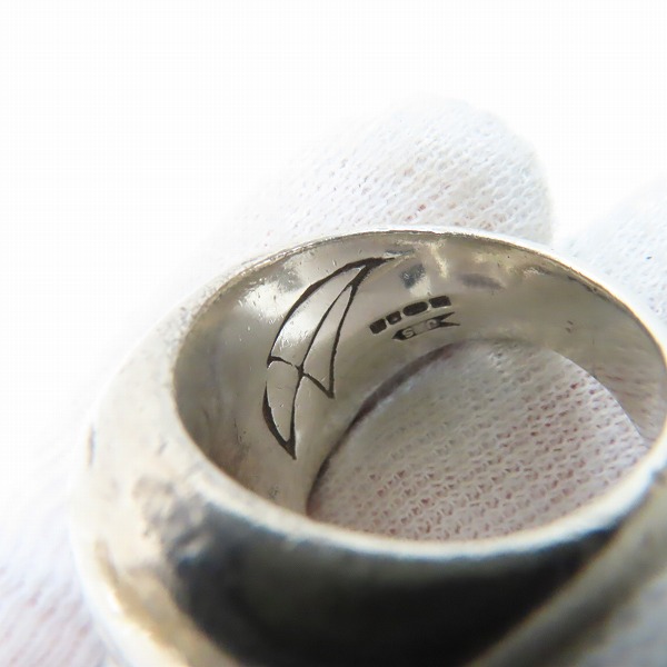 実際に弊社で買取させて頂いたCRAZY PIG/クレイジーピッグ ラージエビルスカルリング/16.5号 の画像 7枚目