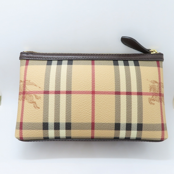 実際に弊社で買取させて頂いたBurberry/バーバリー レザー ノバチェック メイクポーチ 化粧ポーチの画像 1枚目