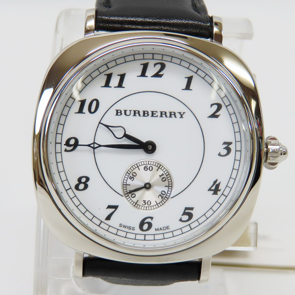 実際に弊社で買取させて頂いたBURBERRY/バーバリー スモセコ ホワイト文字盤/ラウンド型 クォーツ 腕時計 BU1700 【動作未確認】