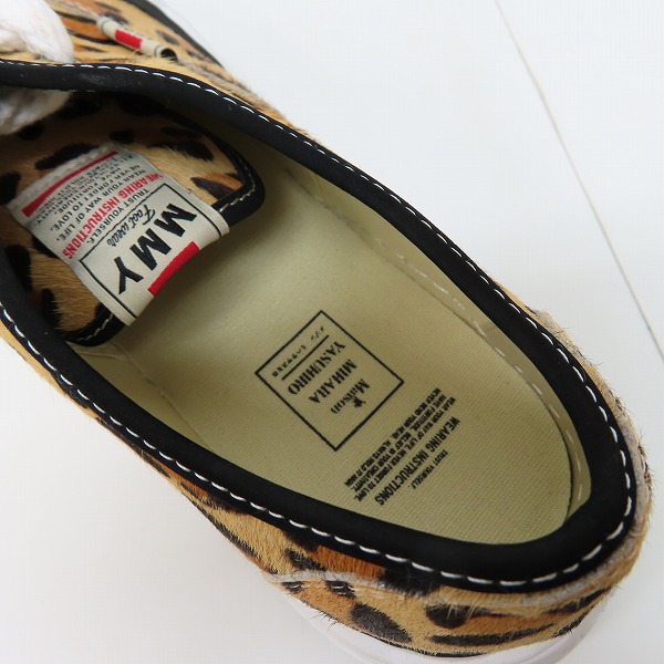 実際に弊社で買取させて頂いたMAISON MIHARAYASUHIRO/メゾンミハラヤスヒロ BAKER/ベイカー ハラコレザー レオパード スニーカー A07FW738/44の画像 4枚目