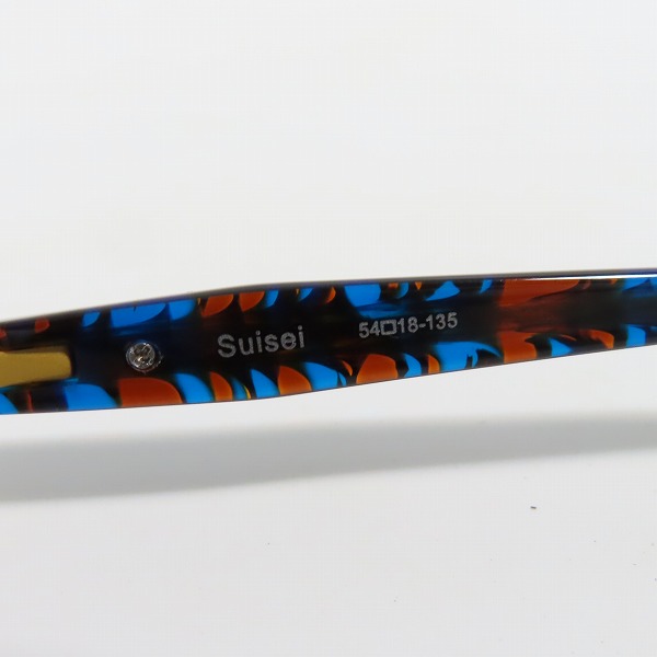 実際に弊社で買取させて頂いたless thanhuman/レスザンヒューマン Suisei スイセイ メガネフレーム アイウェア ブルー系の画像 5枚目